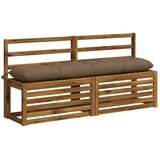  Jastučić za klupu VIANEN 100% poliester Sivosmeđa - Sivosmeđa 140 x 30 x 12 cm | shoptok.hr