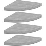  Kutne zidne police 4 kom siva boja betona 35 x 35 x 3,8 cm MDF | Eponuda.ba