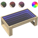 Maison Chic Klubska mizica - kavna mizica - Nizka mizica z neskončnimi LED sonoma hrast 90x53x30 cm, (21752241) | Shoptok.si