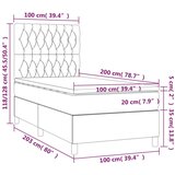  Box spring postelja z vzmetnico temno rjava 100x200 cm blago, (20898980) | Shoptok.si