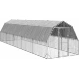  Kavez za kokoši s krovom 2,5x10x2,25 m pocinčani čelik | shoptok.hr