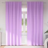 vidaXL Zavese z zavesami 2 pcs Vijolična 245 x 140 cm Poliester | Shoptok.si