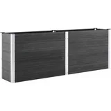 Visoka greda 250x100x91 cm WPC siva