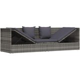  Vrtni ležaj sivi 200 x x 60 cm od poliratana | shoptok.hr