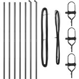 Set Stupova Ograde Set od 7 Sivi Metal | shoptok.hr
