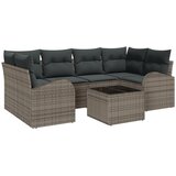 vidaXL set od 7 komada vrtnih kauča s jastucima siva poli ratan | shoptok.hr