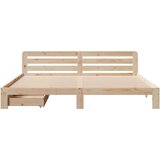  Okvir kreveta bez madraca 200 x 200 cm od masivne borovine | shoptok.hr