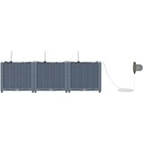  Vrtna saksija 3 pcs Svijetlo siva 120 x 40 x 37,5 cm Plastika | shoptok.hr