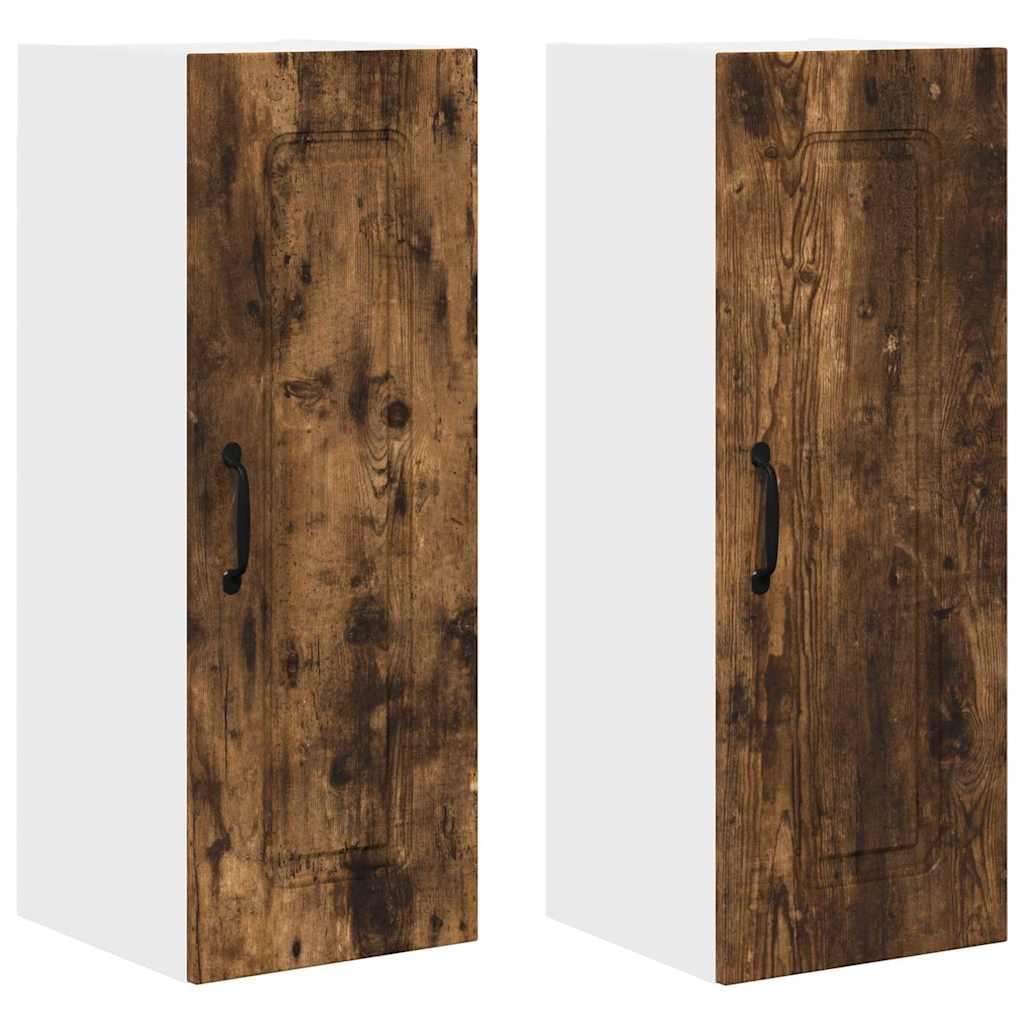  Zidni kuhinjski ormarić 2 pcs Dimljeni hrast 30 x 31 x 80 cm | shoptok.hr