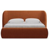Makamii Tapecirani bračni krevet s prostorom za odlaganje s podnicom 160x200 cm boje terakote Hauke – | shoptok.hr