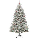 vidaXL Umjetno božićno drvce Zelena i bijela 270 cm PVC i metal | shoptok.hr