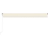  Automatska tenda sa senzorom za vjetar LED 600x350 cm krem | shoptok.hr
