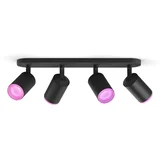 - LED RGBW prigušiva spot svetiljka Hue FUGATO 4xGU10/4,2W/230V crna