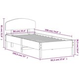  Okvir kreveta s uzglavljem 90 x 190 cm od borovine | shoptok.hr