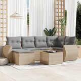  7-dijelni set vrtnih sofa od poliratana s jastucima bež | shoptok.hr