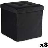 Brandless Zložljiv puf L z gumbi - 38x38x38cm žametna črna x 8, (22056058) Cene
