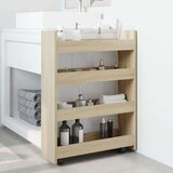 vidaXL Voziček za shranjevanje 4-nadstropni sonoma hrast inž. les | Shoptok.si
