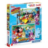 Clementoni Slagalica 2x20 delova mickey and the roadster Cene
