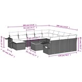  13-dijelni set vrtnih sofa s jastucima poliratan Bež | shoptok.hr