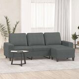  Trosjed s tabureom tamnosivi 180 cm od tkanine | shoptok.hr