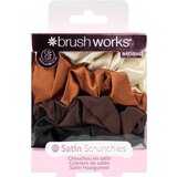 Brushworks Satin Scrunchies Natural elastike za lase | Shoptok.si