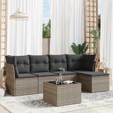 Maison Chic Seti vrtnega pohištva - Vrtna garnitura - Vrtni pohištvo set 6-delna z blazinami siv poli ratan, (21804027) | Shoptok.si