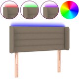  LED uzglavlje smeđesivo 103x16x78/88 cm od tkanine | shoptok.hr
