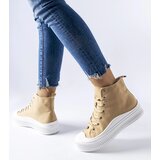 Gemre Dark beige platform sneakers Guerrino | Shoptok.si