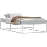 vidaXL Posteljni okvir brez vzmetnice bel 100x200 cm kovinska | Shoptok.si