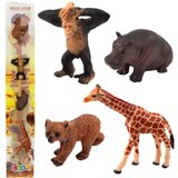  Set of Mini Figures Wild Animals Chimpanzee Giraffe 6-9cm 4pcs Cijene