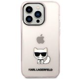 Karl Lagerfeld Originalen ovitek KLHCP14SCTTRI zaščita ovitek za iPhone 14 6.1 prozorno roza - Choupette Logo | Shoptok.si