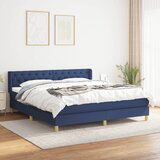 Maison Chic Box spring postelja - Vzmetna postelja z vzmetnico modra 160x200 cm blago SL2023, (21889064) | Shoptok.si