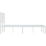  Metalni okvir za krevet s uzglavljem bijeli 160x200 cm | shoptok.hr