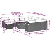 vidaXL 13-dijelni set vrtnih sofa s jastucima poliratan Bež | shoptok.hr