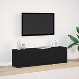 vidaXL TV omara z LED črni hrast 140x34x40 cm inženirski les | Shoptok.si
