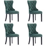Furnova Jedilni stoli 4 kosi temno zelen žamet, (21950296) | Shoptok.si