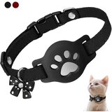 INF Adjustable Reflective Cat Collar with Silicone AirTag Holder, Waterproof Black, (5000214788) | Shoptok.si