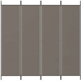 Sobna pregrada s 4 panela antracit 200 x 220 cm od tkanine | shoptok.hr