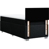  Krevet s oprugama i madracem crni 100 x 200 cm od tkanine | shoptok.hr