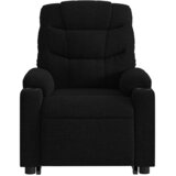  Naslonjač na podizanje od tkanine crni | shoptok.hr