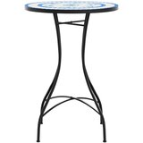 Bistro stolić s mozaikom plavo-bijeli Ø50x70 cm keramički | shoptok.hr