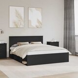  Krevetna konstrukcija Crna 160 x 200 cm Čvrsto borovo drvo | Eponuda.com
