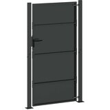  Vrtna vrata Crna 105 x 205 cm Čelik s prahom premazan | shoptok.hr