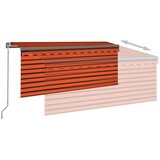 Tenda na ručno uvlačenje s roletom LED 3x2,5 m narančasto-smeđa | shoptok.hr