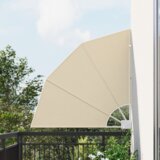 vidaXL Zaslon za zasebnost na balkonu Bež 115 x 115 cm blago | Shoptok.si