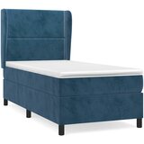 Box spring krevet s madracem tamnoplavi 80 x 200 cm baršunasti | shoptok.hr