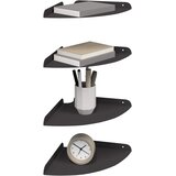  Lebdeća polica s policom s pohranom 4 pcs Crna 24 x 24 x 2 cm | shoptok.hr