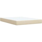  Krevet s oprugama i madracem krem 140 x 190 cm od tkanine | shoptok.hr