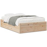 vidaXL Posteljni okvir 120x190 cm trdna borovina Cene