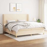  S oprugama i madracem krem 200 x 200 cm od tkanine | shoptok.hr
